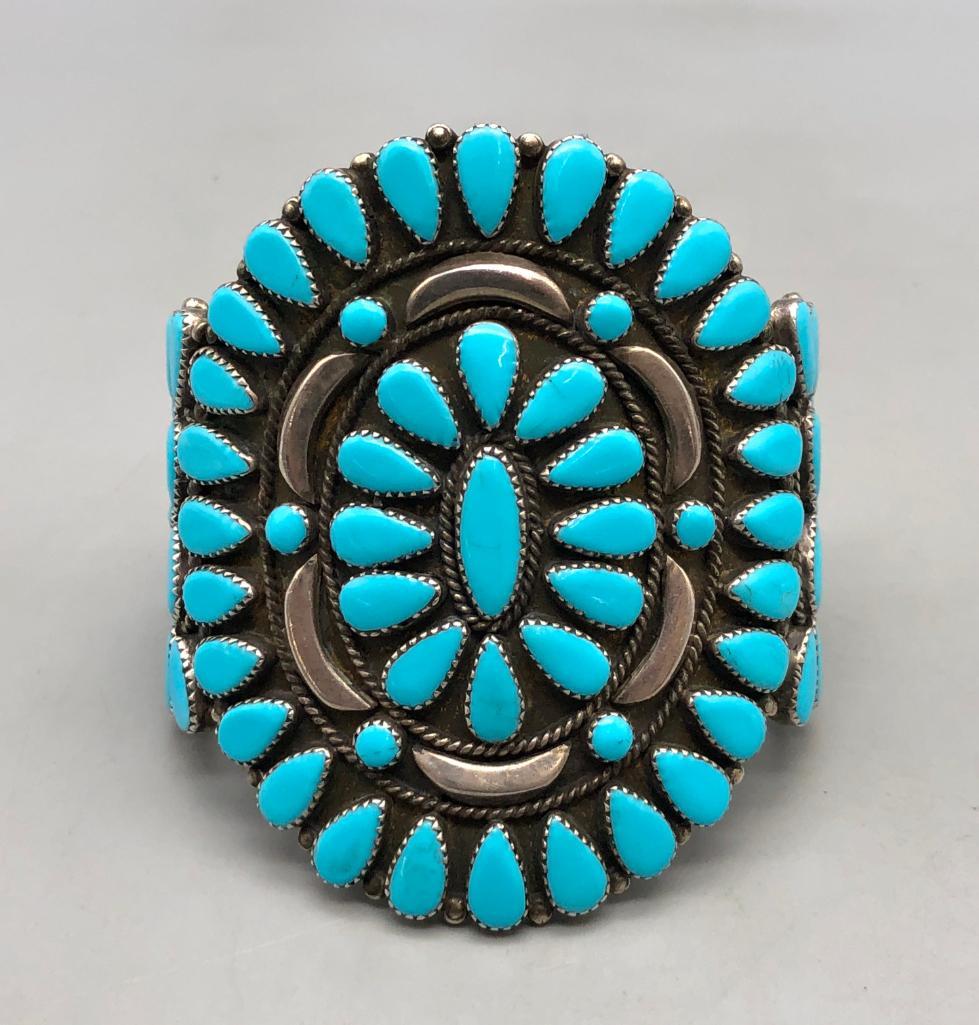 Vintage Turquoise Cluster Bracelet (1 of 9)
