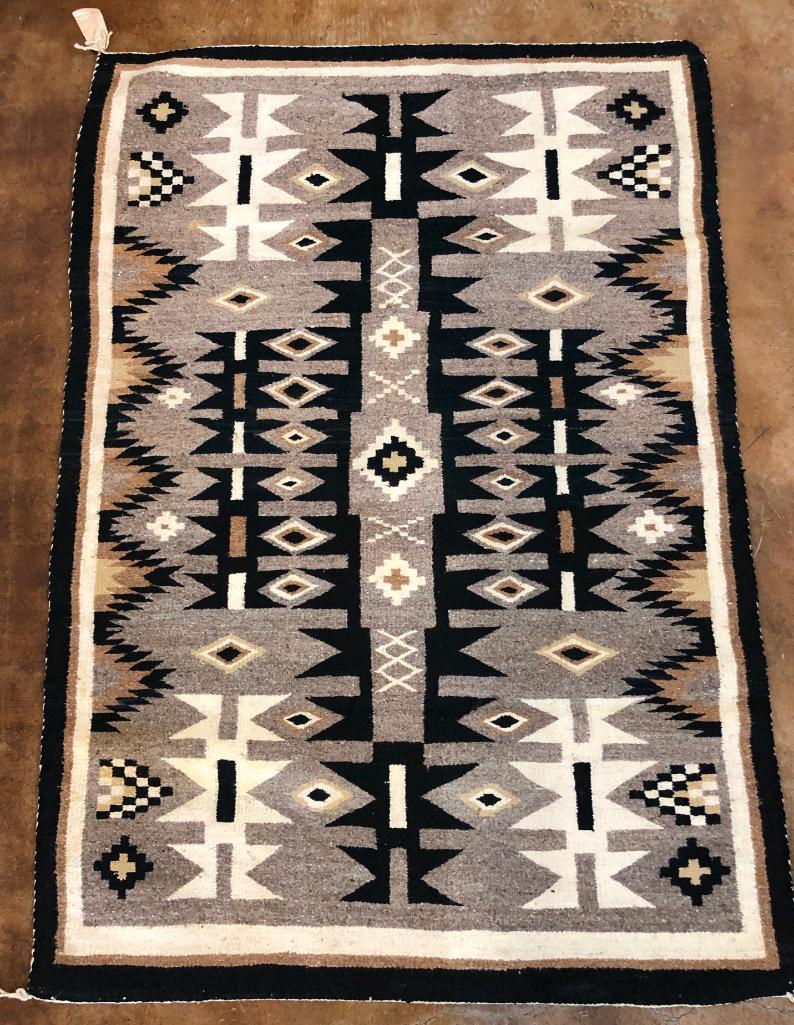 Vintage Two Grey Hills Weaving By Eleanor Chee Auction