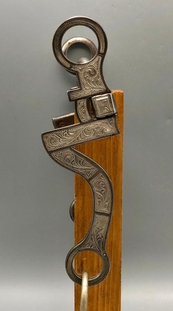 Garcia Elko Nevada Bit - Capriola's: Available here for your consideration is a Garcia, Elko Nevada bit from Capriola's. G.S. Garcia began making high quality and artful bit, spurs, etc., in the later 1800s. He moved from California 