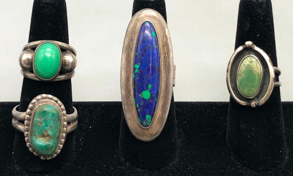 Four Miscellaneous Sterling Silver Rings (1 of 10)