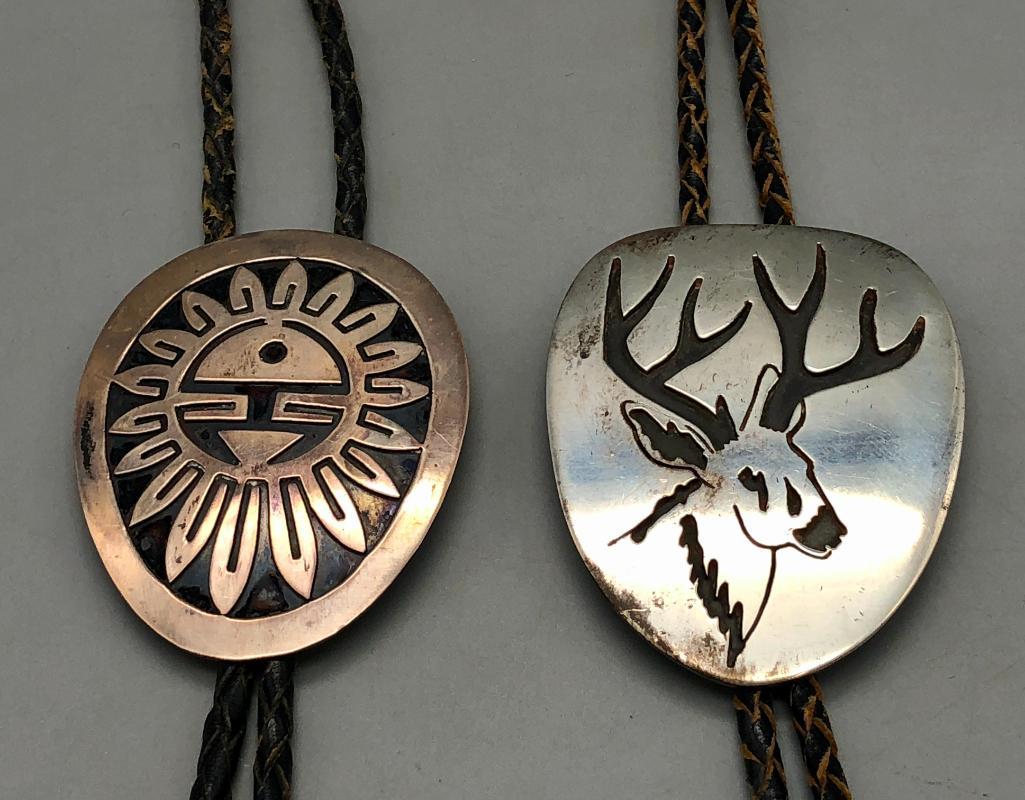 Two Vintage Overlay Style Bolo Ties (1 of 6)