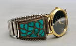 Vintage Turquoise Inlay Watch Tips