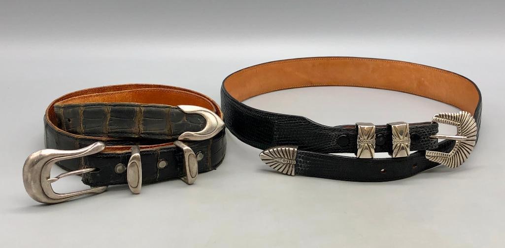 Two Exotic Skin Belt With Sterling Silver Buckles (1 of 14)