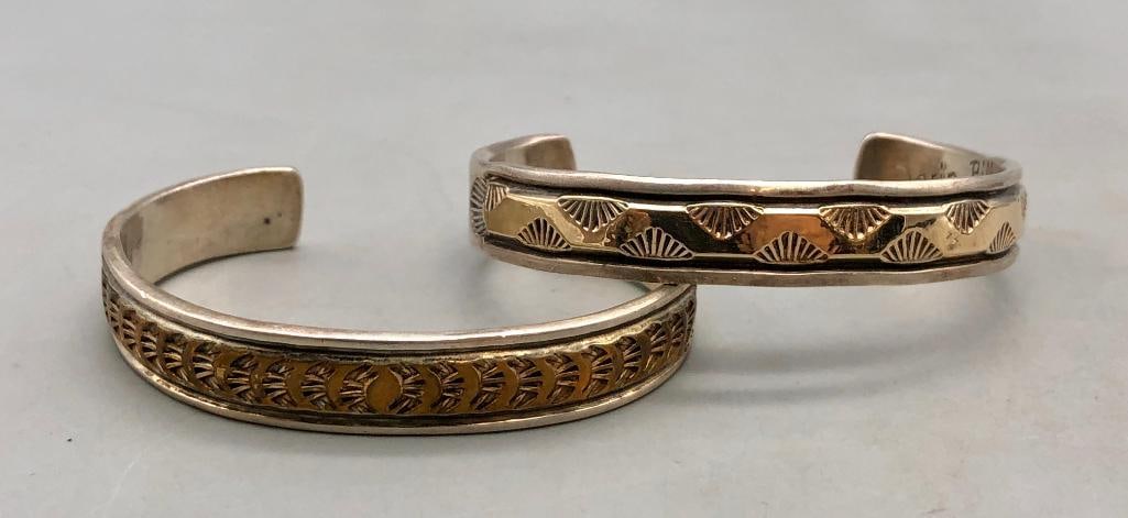 Two Sterling Silver And Gold Overlay Bracelets By Darren Bill (1 of 10)