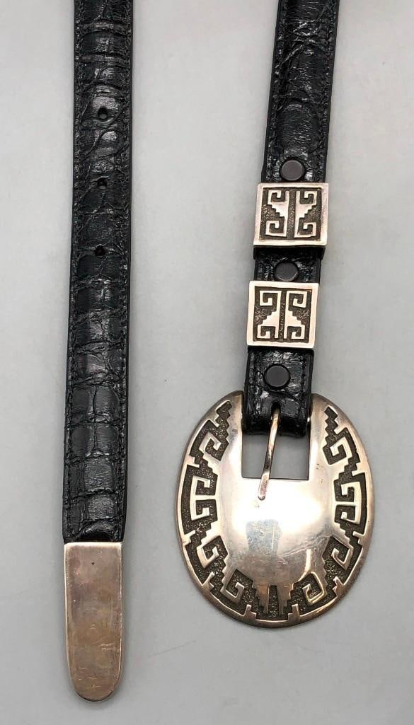 Sterling Silver Ranger Buckle Set with Nice Belt (1 of 10)