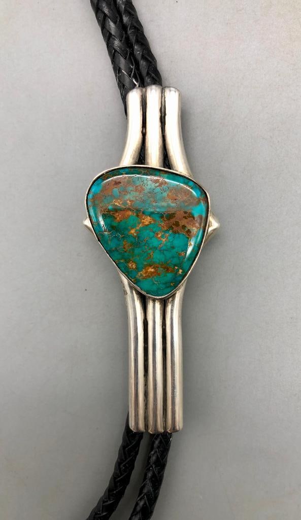 Contemporary Turquoise Bolo Tie With Great Stone (1 of 6)