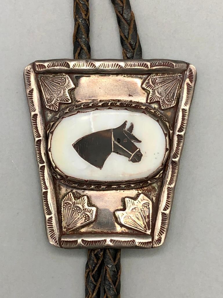 Vintage Horse Themed Bolo Tie Attributed To Simplicio (1 of 8)