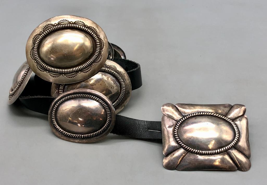 Vintage Sterling Silver Concho Belt (1 of 16)