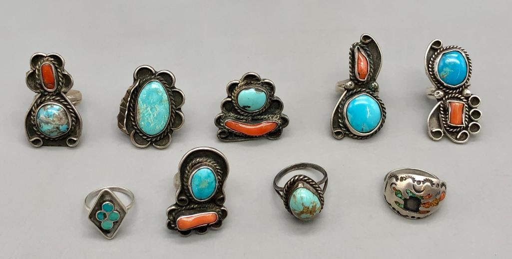 Group of Nine Vintage Rings (1 of 14)