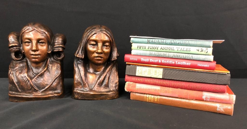 Hopi Brave And Maiden Bookeands With Books All Of Which Are Related To Jo Mora (1 of 17)
