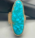 14 Kt Gold And Turquoise Ring By Lee Yazzie