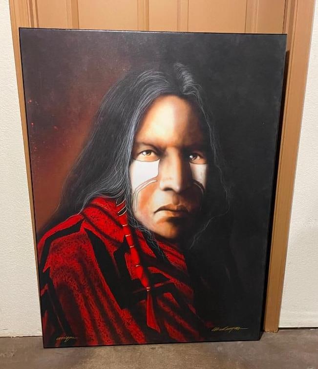 "With Every Breath, A Prayer"  Mixed Media Portrait With Original Paint by JD Challenger (1 of 5)