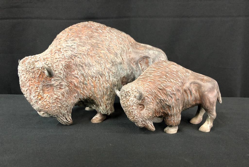 Two Phillip Haozous Buffalo Statues (1 of 7)