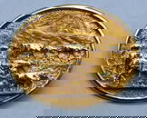Solid 18K Gold Belt Buckle By L R Bennett