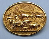 Solid 18K Gold Belt Buckle By L R Bennett