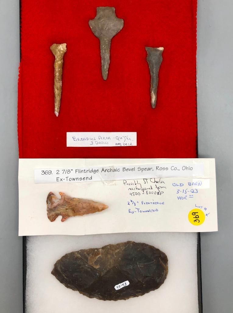 Three Frames Of Stone Drills and Points (1 of 13)