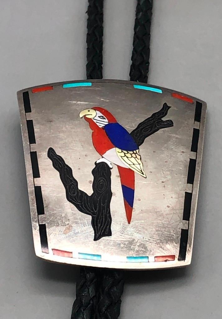 Parrot Themed Inlay Bolo Tie By Edaakie (1 of 8)