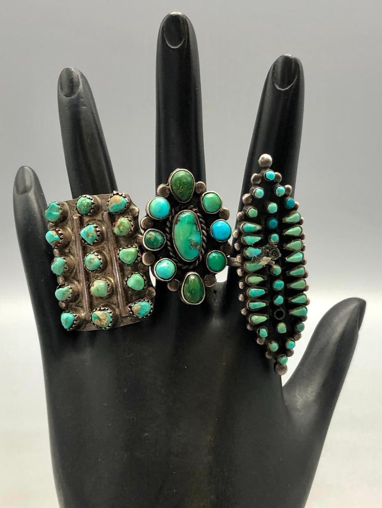 Three Nice Older Turquoise Rings (1 of 8)