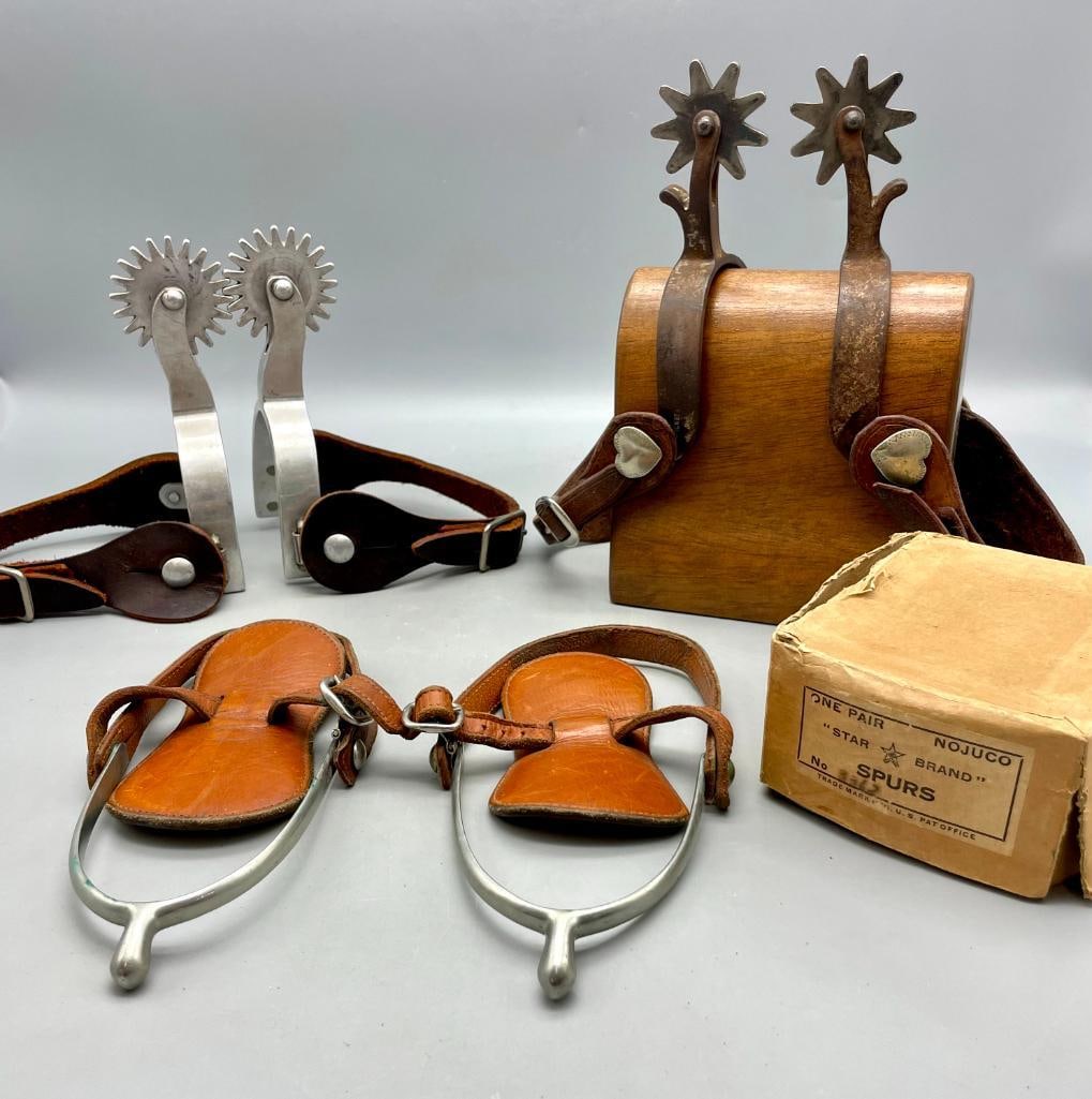 Two Pairs Of Old Crockett Spurs And North & Judd Spurs With Box (1 of 17)