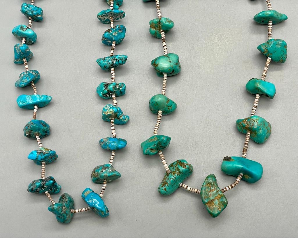 Two Vintage Turquoise Nugget And Heishi Necklaces (1 of 16)