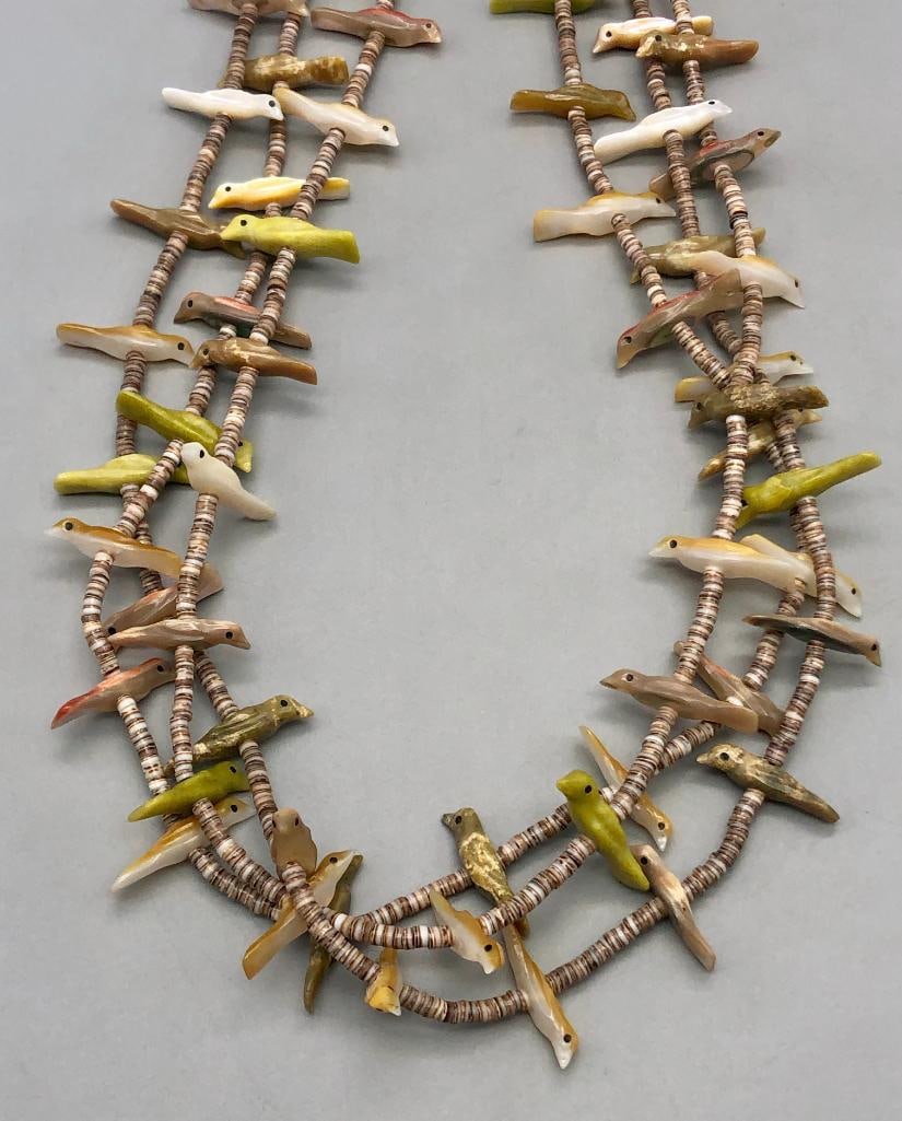 Vintage Three Strand Multi Stone Fetish Necklace by George CheeChee (1 of 13)