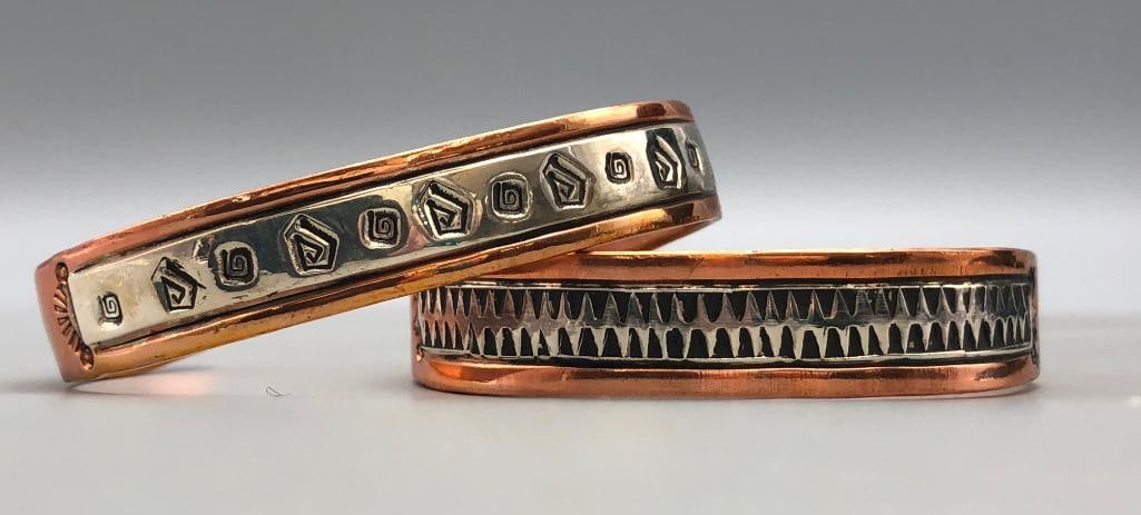 Two Copper And Sterling Silver Bracelets By Dolores Little (1 of 10)