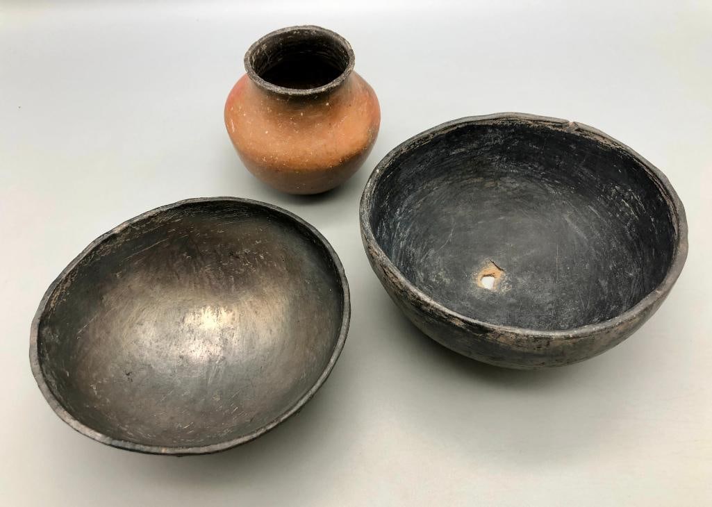 Three Prehistoric Sinagua Plainware Pots (1 of 20)