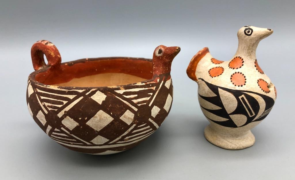 Two Older Acoma Pottery Effigies (1 of 8)