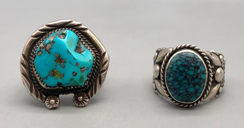 Two Large Size Turquoise Rings (1 of 10)