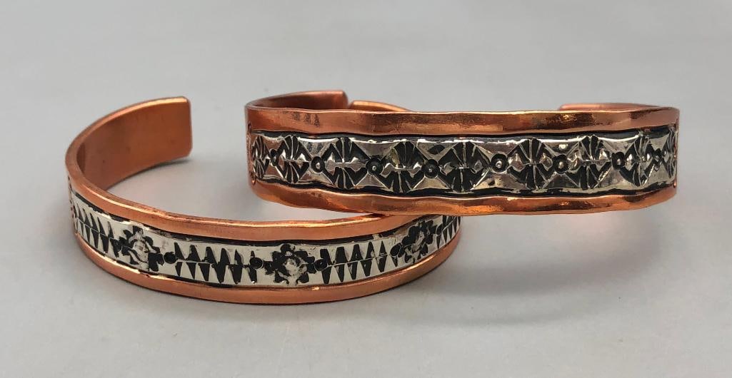 Two Copper And Sterling Silver Bracelets By Dolores Little (1 of 11)