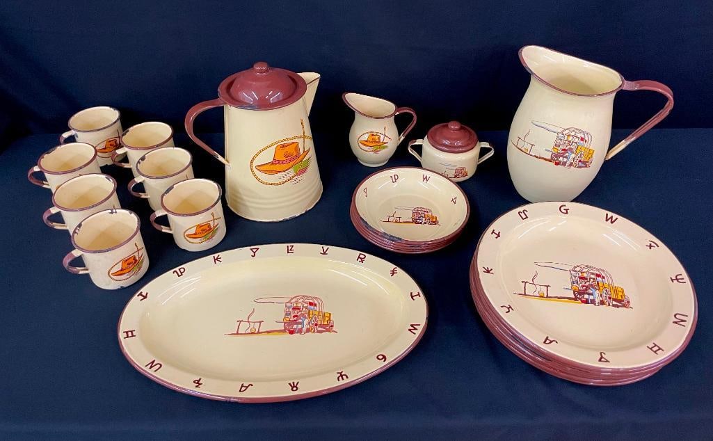 Vintage Lot of Monterey Western Enamelware (1 of 11)