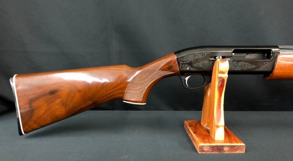 Smith & Wesson Model 1000 20 Gauge Semi-Automatic Shotgun: For your bidding pleasure is a Smith and Wesson model 1000 semi-automatic shotgun chambered in 20 gauge. It has beautiful wood furniture and was manufactured in Japan to Smith and Wesson specification