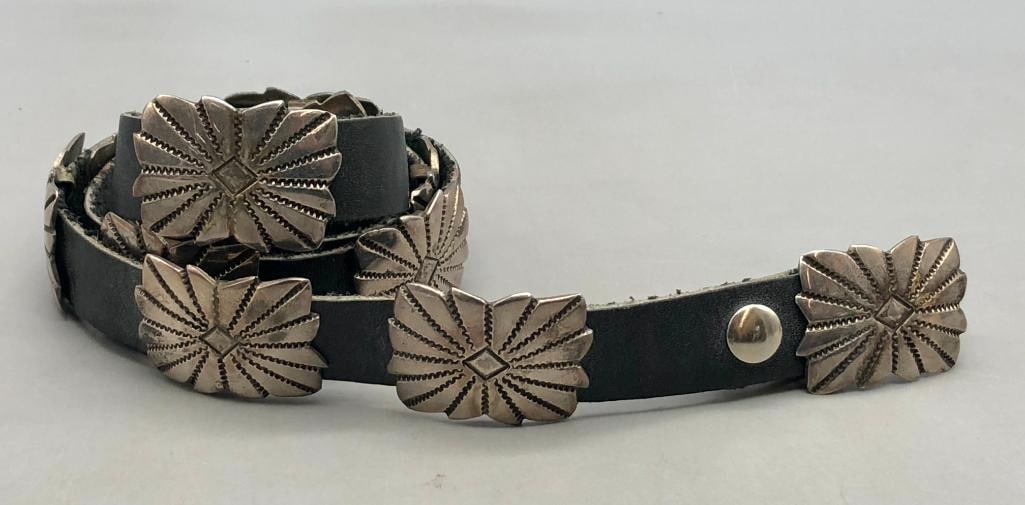 Vintage Sterling Silver Small Size Concho Belt/Hatband (1 of 16)