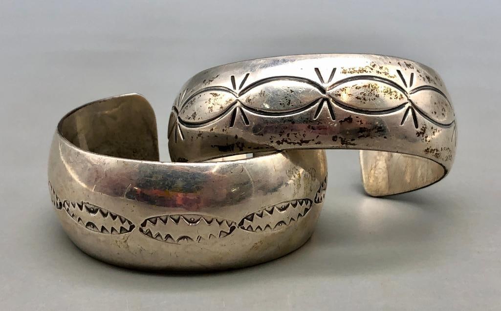 Two Stamped Sterling Silver Bracelets (1 of 10)