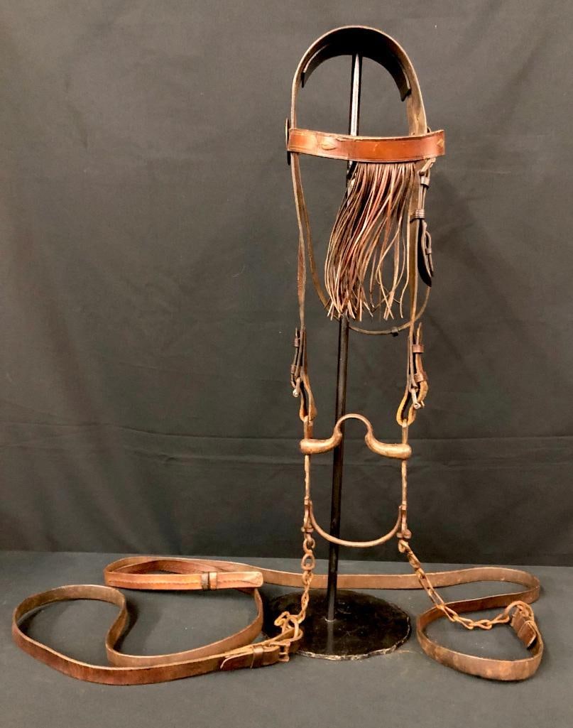 Spanish Leather Bridle And Handmade Bit (1 of 15)