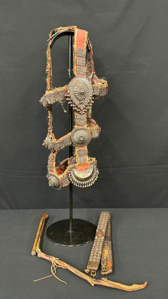 Fancy Turkomann Parade Bridle With Breast Collar And Quirt (1 of 20)