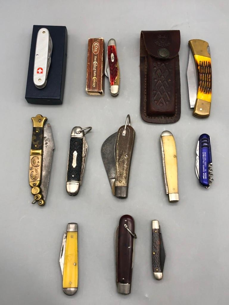 Group of Eleven Pocket Knives Most American Made (1 of 14)
