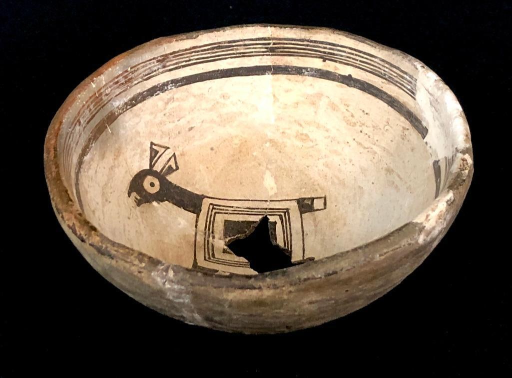 Prehistoric Figural Mimbres Pottery Bowl (1 of 13)