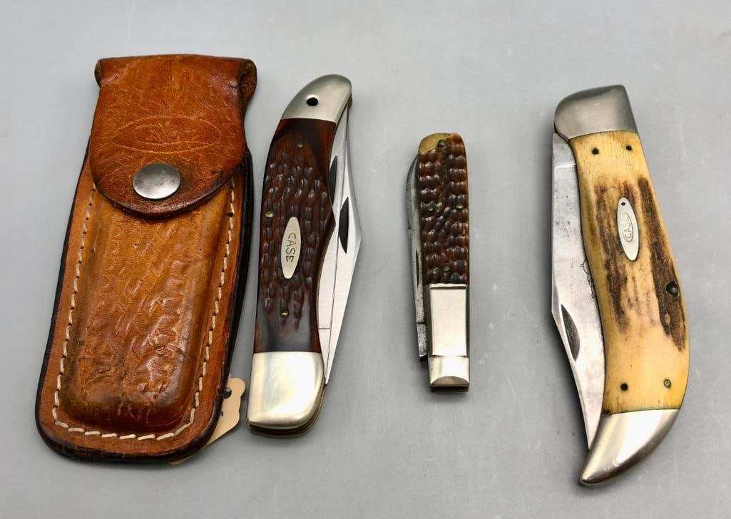 Three Old Collectible Case Knives: Offered here for your consideration are three old collectible Case knives. For all you knife collectors and especially those who concentrate on Case knives, this is your opportunity to add some great