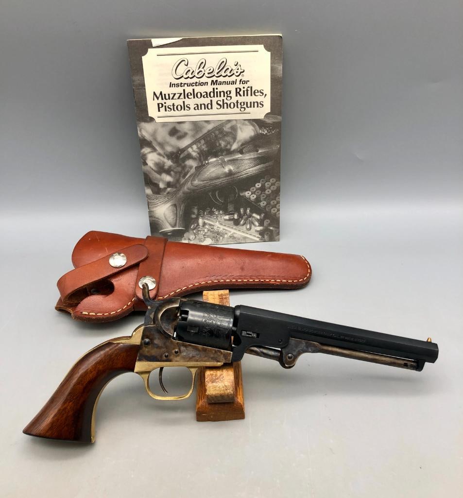 ASM Reproduction of a Colt 1849 Revolver: Offered here for your consideration is an ASM Reproduction of a Colt 1849 Revolver chambered in .31caliber. This is a black powder percussion revolver with a color case hardened frame, brass trigger g