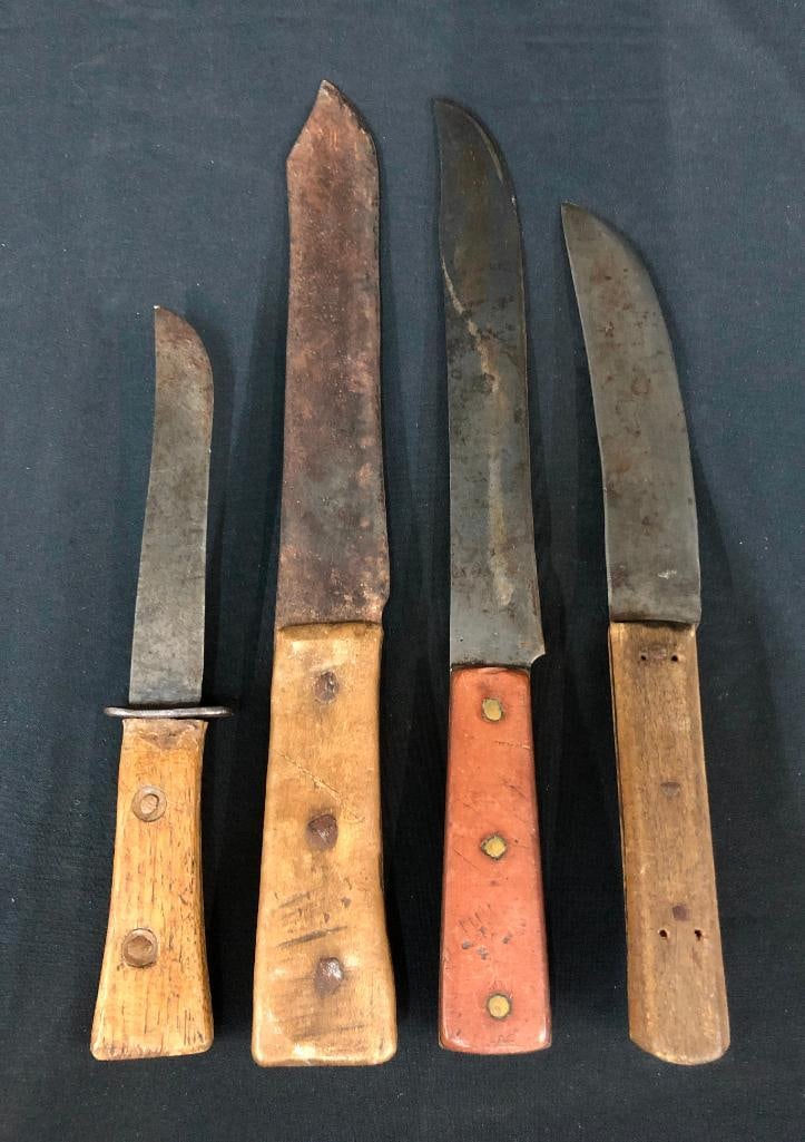 Four Hand Forged Antique Trade Knives (1 of 9)