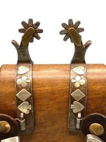 Pair Of J.D. Moss Card Suit Spurs