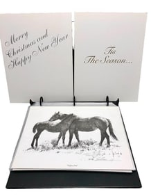 Group Of Bill Owens Signed Prints And Cards In A Bohlin Notebook