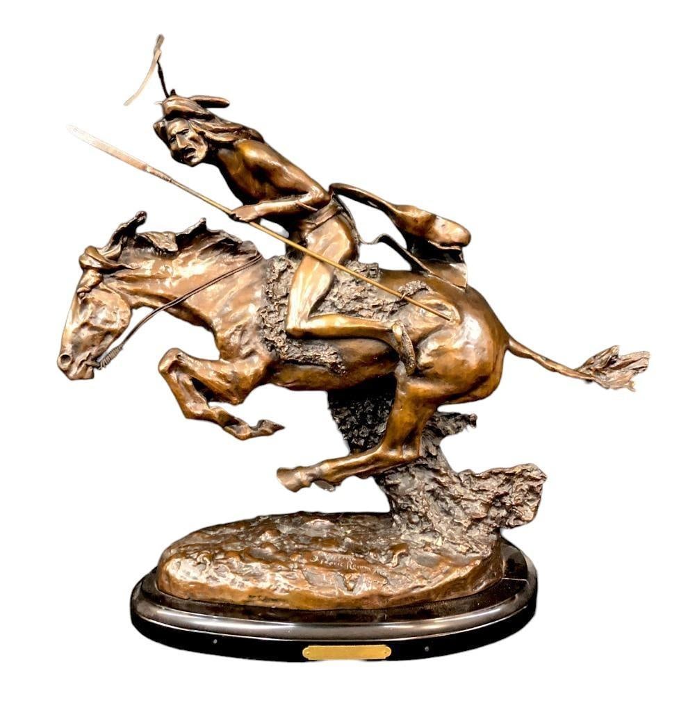"the Cheyenne" A Remington Recast Bronze Auction