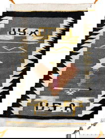 Patriotic Navajo Pictorial Textile