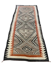 Large Early 1900s Navajo Pictorial Rug