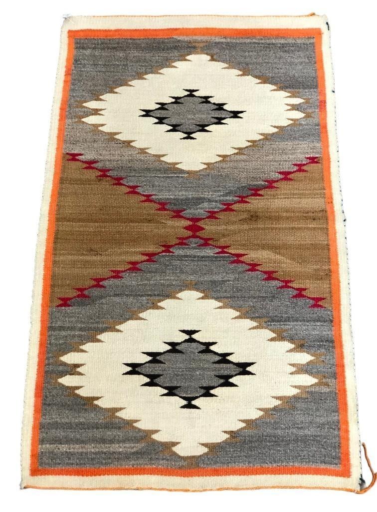 Vintage Butterfly Pattern Navajo Textile (1 of 13)
