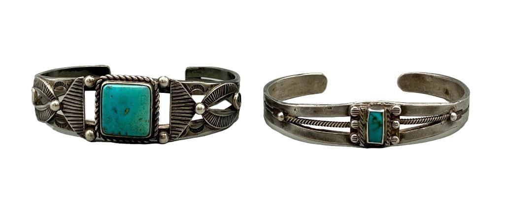 Two 1930s To 1940s Turquoise Bracelets (1 of 13)