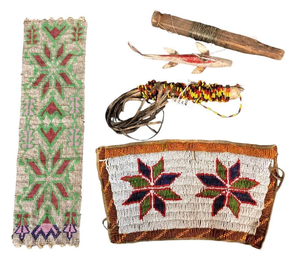 Group Of Old Beadwork And Chippewa Fishing Lure (1 of 17)