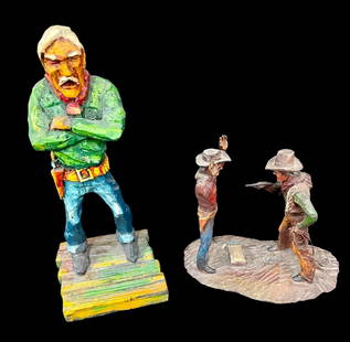 Two Dee Flagg Wood Carvings: Offered here for your consideration are two Dee Flagg wood carvings. "Dee" Flagg was a woodcarving artist, who carved only with hand tools (never using power) and that was a source of the
